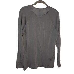 Mack Weldon Long Sleeve Shirt Mens S Gray Merino Wool Blend‎ Base Layer